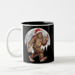 Bigfoot Santa Christmas Tree Lights Xmas Sasquatch Two-Tone Coffee Mug<br><div class="desc">Bigfoot Santa Christmas Tree Lights Xmas Sasquatch</div>