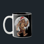 Bigfoot Santa Christmas Tree Lights Xmas Sasquatch Two-Tone Coffee Mug<br><div class="desc">Bigfoot Santa Christmas Tree Lights Xmas Sasquatch</div>