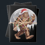 Bigfoot Santa Christmas Tree Lights Xmas Sasquatch Wrapping Paper Sheets<br><div class="desc">Bigfoot Santa Christmas Tree Lights Xmas Sasquatch</div>