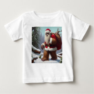 Bigfoot Santa Claus Baby T-Shirt