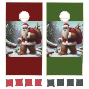 Bigfoot Santa Claus Cornhole Set