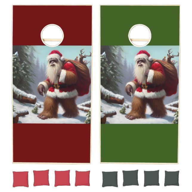 Bigfoot Santa Claus Cornhole Set (Set)