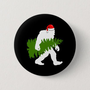 BigFoot Santa Claus Fun Christmas Gifts Button