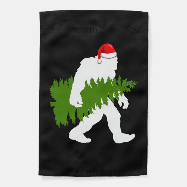 BigFoot Santa Claus Fun Christmas Gifts Garden Flag (Front)