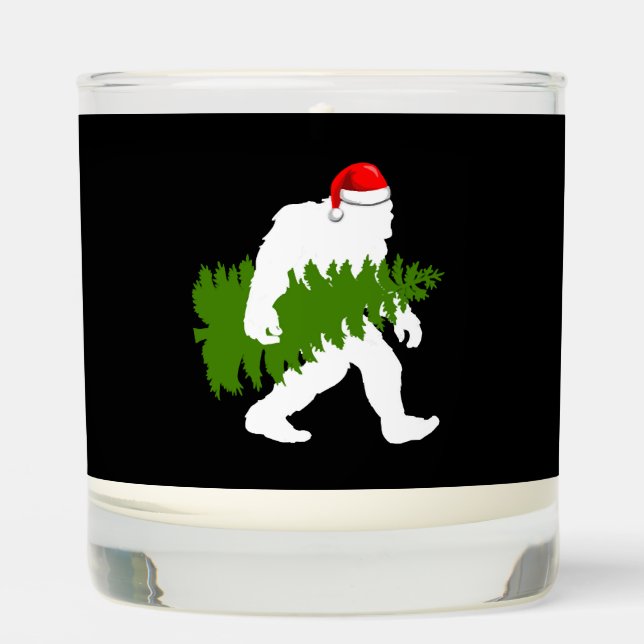 BigFoot Santa Claus Fun Christmas Gifts Scented Candle (Front)