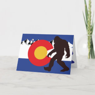 Bigfoot Santa Claus Letterpress Thank You Card