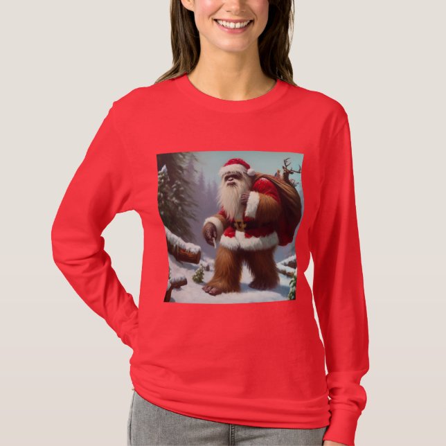 Bigfoot Santa Claus T-Shirt (Front)
