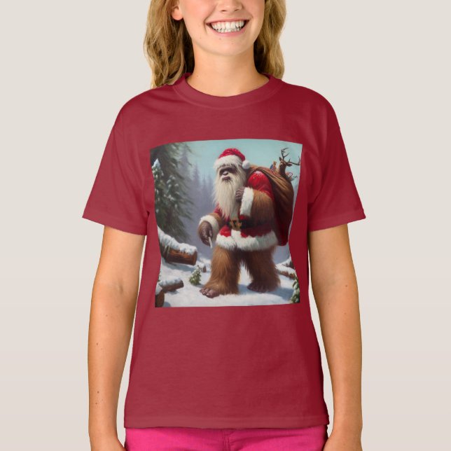 Bigfoot Santa Claus T-Shirt (Front)