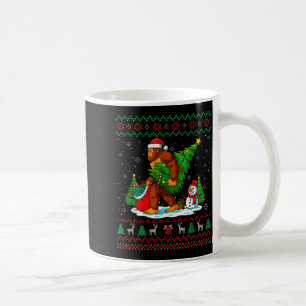 Bigfoot Santa Ugly Christmas Tree Funny Xmas Light Coffee Mug