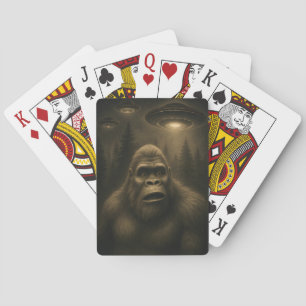 Bigfoot Sasquatch Alien UFO Funny Poker Cards