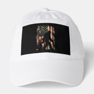 Bigfoot Sasquatch America Flag Patriotic Men Women Hat