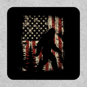 Bigfoot Sasquatch America Flag Patriotic Men Women Patch