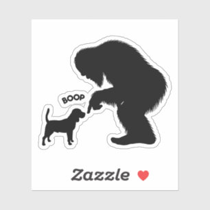 Bigfoot Sasquatch Beagle Boop Sticker