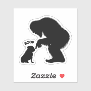 Bigfoot Sasquatch Bulldog Boop Sticker