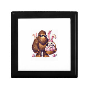 Bigfoot Sasquatch Bunny Easter Eggs Retro Men Boys Gift Box