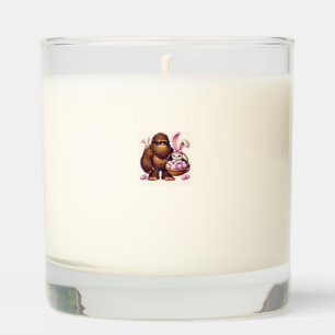 Bigfoot Sasquatch Bunny Easter Eggs Retro Men Boys Scented Candle