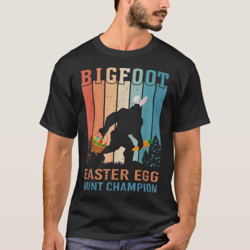 Bigfoot Sasquatch Bunny Egg Easter Day Toddler Gir T_Shirt