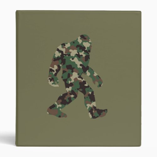 Bigfoot Sasquatch Camo 3 Ring Binder