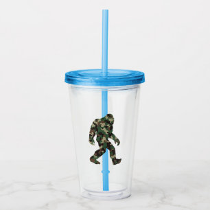 Bigfoot Sasquatch Camo Acrylic Tumbler