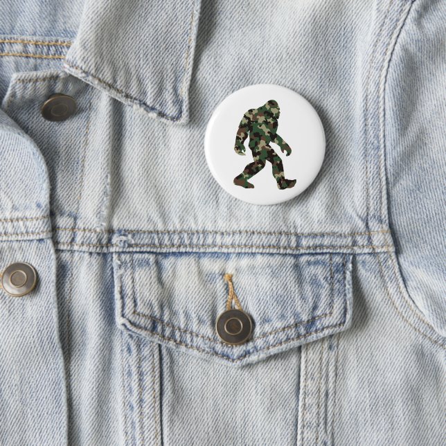 Bigfoot Sasquatch Camo    Button (In Situ)