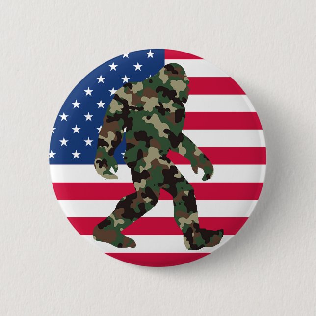Bigfoot Sasquatch Camo      Button (Front)