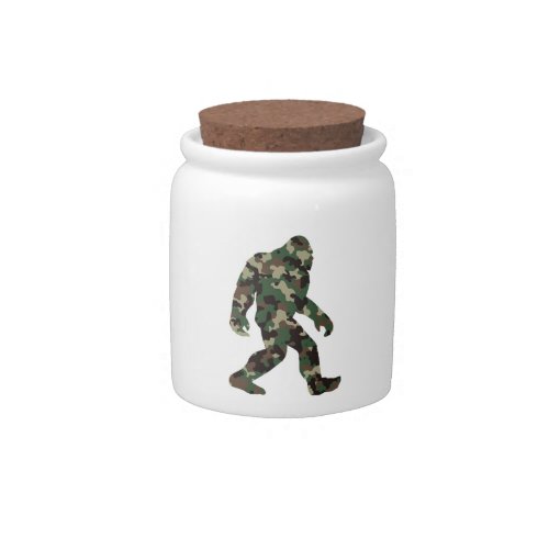 Bigfoot Sasquatch Camo Candy Jar