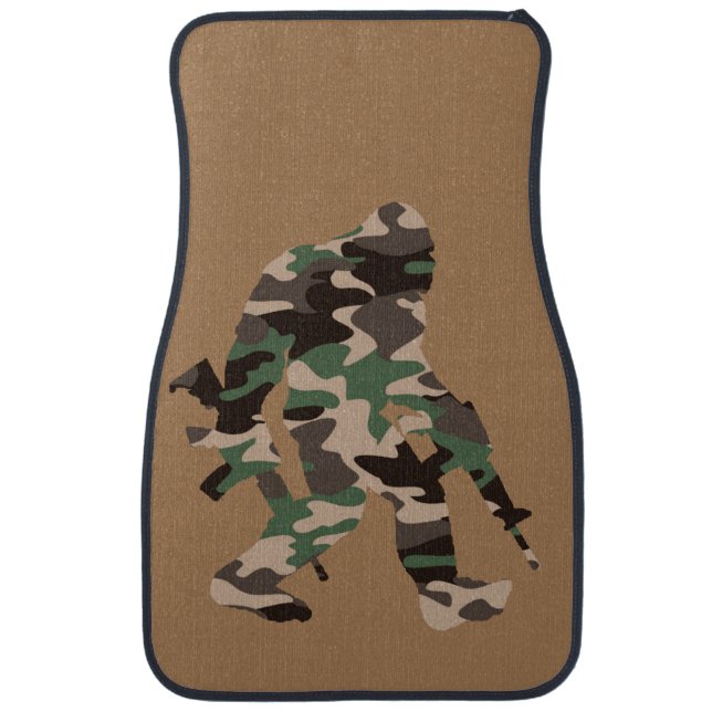 Bigfoot Sasquatch Camo  Car Floor Mat (Front)