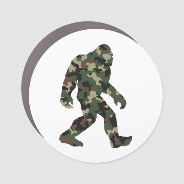 Bigfoot Sasquatch Camo    Car Magnet (Front)