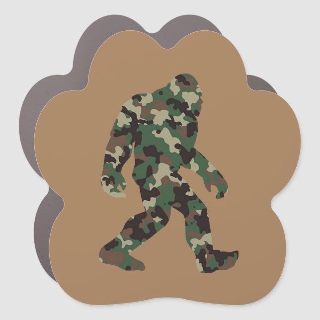 Bigfoot Sasquatch Camo    Car Magnet (Front)