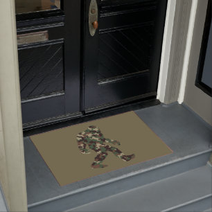 Bigfoot Sasquatch Camo Doormat