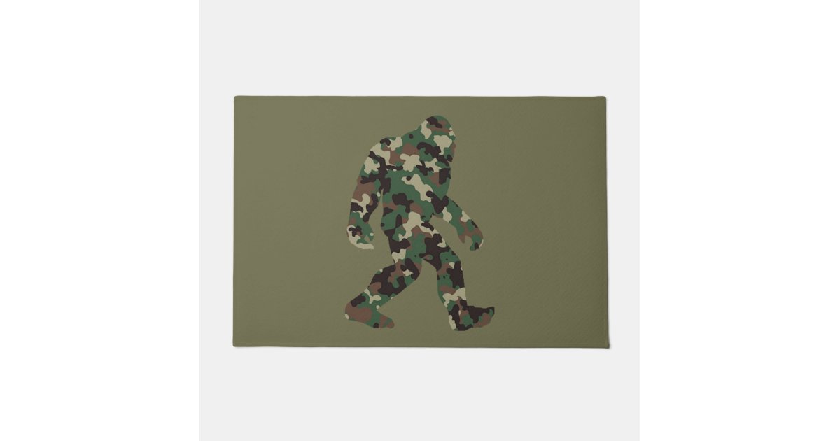 Bigfoot Sasquatch Camo Doormat Zazzle