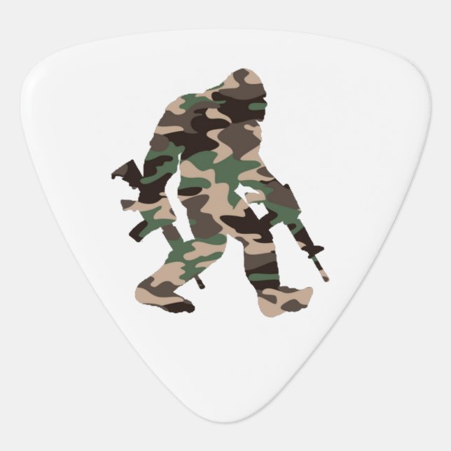 Bigfoot Sasquatch Camo     Guitar Pick (Front)
