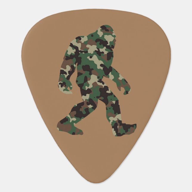 Bigfoot Sasquatch Camo    Guitar Pick (Front)