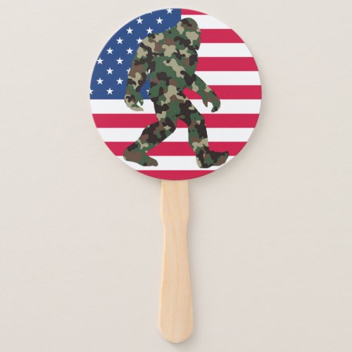 Bigfoot Sasquatch Camo      Hand Fan