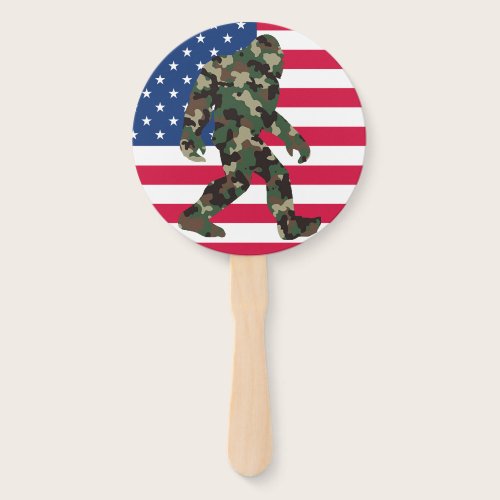 Bigfoot Sasquatch Camo      Hand Fan