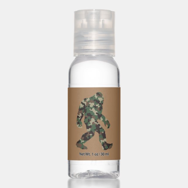 Bigfoot Sasquatch Camo Hand Sanitizer (Front)