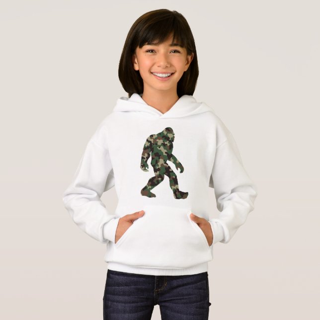 Bigfoot Sasquatch Camo    Hoodie (Front Full)