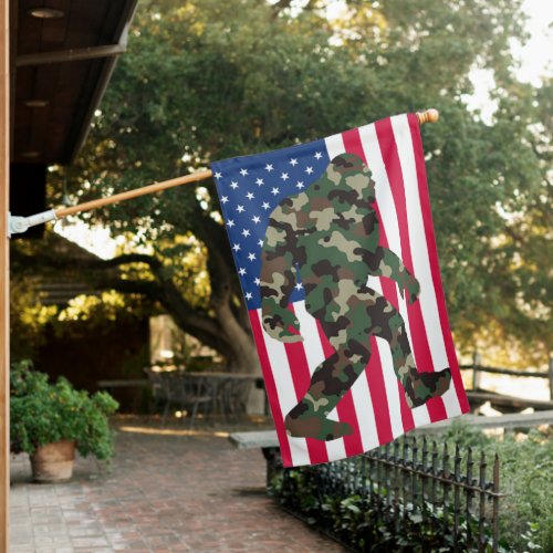 Bigfoot Sasquatch Camo  House Flag