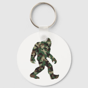 Bigfoot Sasquatch Camo Keychain