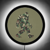 Bigfoot Sasquatch Camo LED Sign (Front)