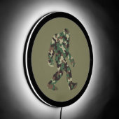 Bigfoot Sasquatch Camo LED Sign (Angle)