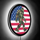 Bigfoot Sasquatch Camo LED Sign (Angle)