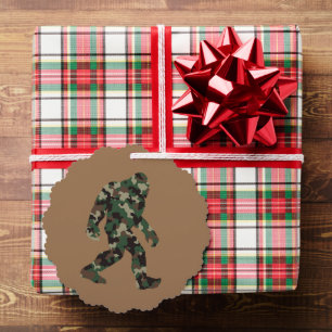 Bigfoot Sasquatch Camo Ornament Card