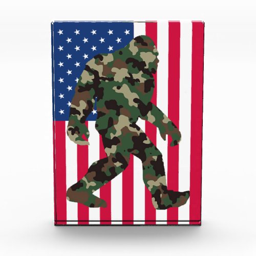 Bigfoot Sasquatch Camo  Photo Block