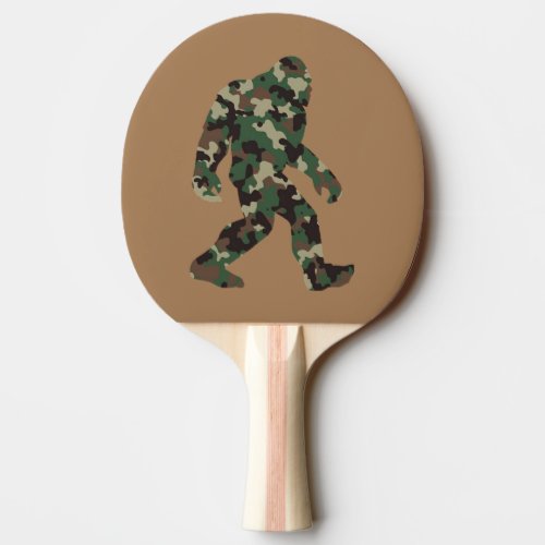 Bigfoot Sasquatch Camo Ping Pong Paddle