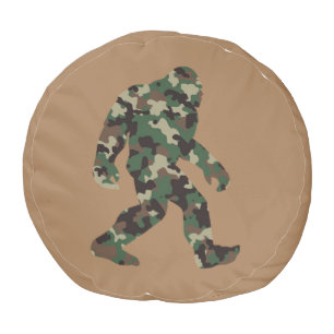 Bigfoot Sasquatch Camo Pouf