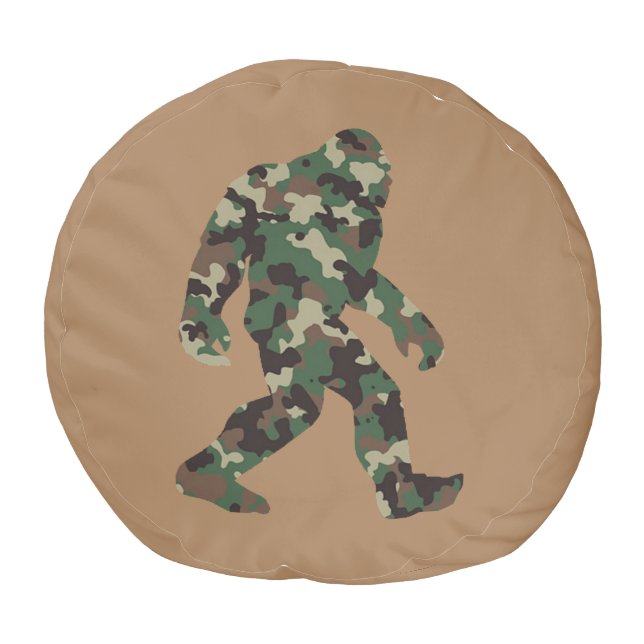 Bigfoot Sasquatch Camo Pouf (Bottom)