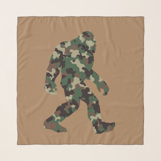 Bigfoot Sasquatch Camo Scarf (Front)