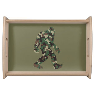 Bigfoot Sasquatch Camo Serving Tray
