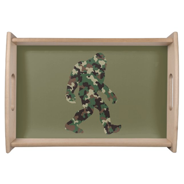 Bigfoot Sasquatch Camo      Serving Tray (Front)